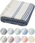 DEMMEX Certified Organic Turkish Cotton Soft Bath Towel - Luxury Oversized Peshtemal for Bathroom, Bath Sheet - Lightweight Quick-Drying Beach Towel - Prewashed, Diamond Weave, 180x90 cm