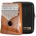 MOOZICA 17 Keys Kalimba Thumb Piano, Solid Mahogany Wood Professional Kalimba Marimba with High-gloss Finishing Musical Instrument (Burlywood-K17MP)