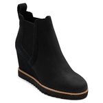 TOMS Women's, Maddie Boot Ankle, Black Leather/Suede, 7