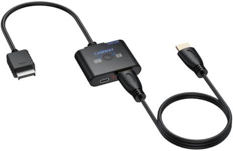 CAMWAY PS2 HDMI Upscaler Adapter - 1080P PS2 to HDMI Converter, RGB/YPbPr Switch,4:3/16:9 Aspect Ratio,Plug and Play with HDMI Cable for All PS2 Consoles,No Lag, Professional Chip