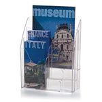 Officemate Multi-Use Literature Holder, 6 Pockets for 4.125 Inch Wide Leaflets or 3 Pockets for Letter Size Sheets or Folders, Clear (22914)