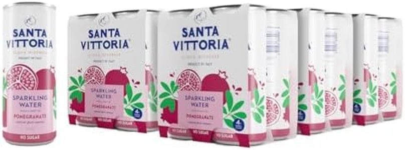 Santa Vittoria Natural Pomegranate Italian Sparkling Mineral Water. No Sugar, No Flavours, No Preservatives - 6 x (4 x 330 ml)