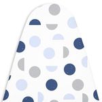 Encasa Homes Ironing Board Cover with 3mm Thick Felt Pad for Steam Press (Fits Standard Wide Boards of 125x46 cm) Heat Reflective, Scorch & Stain Resistant, Printed - Blue Moon