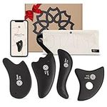 Large Gua Sha Skincare Tools - Guasha Stone Set Of 4 - Face Massage Tool - Face Roller Massager - Anti Aging - Body Gua Sha Massager - Face Roller Massager - Face Scraper - Jawline Sculptor - Hana Emi