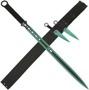 Snake Eye Full Tang Tactical Blade Katana/Ninja Sword/Machete/Throwing Knife, 27-Inch. (Green)