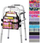 supregear Side Walker Bag, Walker Accessories Bag w/Cup Holder, Folding Walker Basket Waterproof Walker Organizer Caddy Pouch for Most Walker with Side Bar for Seniors, Elderly, Double Sided