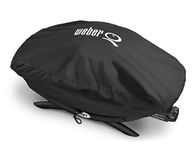 Weber Grill Cover | Portable BBQ Cover Fits Q 200/2000 Series | Breathable UV & Water-Resistant Barbecue Covers | BBQ Accessories for Outdoor Cooking & Grilling - Black (7118)