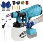 Cordless Paint Sprayer for Makita 18V Battery, Fence Paint HVLP Sprayers with 4 Nozzles, 3 Spray Patterns, 1000ml Container, Battery Powered Spray Gun for Walls and Ceilings (Tool Only)