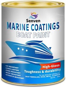 SENVEN Boat Paint 35 Oz Gloss White Marine Boat Topside Bottom Enamel Paint for Boats, RVs, Wood, Fiberglass, Aluminum, Metals, Oil-Based Epoxy Grey
