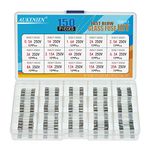 AUKENIEN 15 Value 150 Pcs 0.5A 1A 1.6A 2A 2.5A 3A 3.15A 4A 5A 6.3A 8A 10A 12A 15A 20A Amp 250V Fuses 5x20mm Fast Blow Glass Fuse Assortment Kit for Protecting Eectrical Euipment