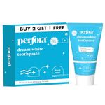 Perfora Teeth Whitening Toothpaste For Stain Removal - 450 g (150 x 3) | SLS & Fluroide Free Toothpaste | N-Ha For Teeth Remineralisation| Toothpaste For Kids & Adults | Tripe Mint