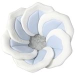 TOFOAN Baby Bath Pad for Infant Bathtub Sink Flower Mat Tub Little Lotus - Petal Soft Supports Lounger Newborn Bathing Insert Seat Baby Essentials - Baby Gifts - 31" (Blue)