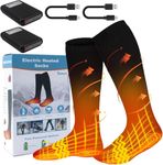 Heated Socks,3.7V 6000mAh Electric Rechargeable Battery Socks for Men and Women,Winter Thermal Thick Insulated Heated Socks Foot Warmers for Cycling, Skiing, Skating, Hiking Fishing Outdoor Sports