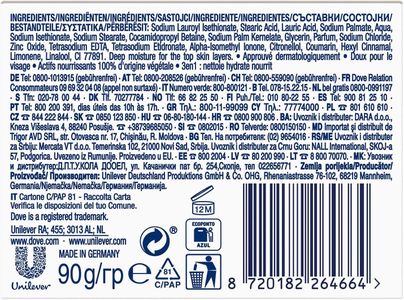 Dove Beauty Cream Bar Soap 8 x 90g – Moisturizing Cleansing Bars