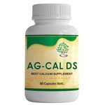 AG-CAL DS Calcium Supplement For Density & Strength of Bones, Relief Knee Problems & Arthritis With Natural Ingredients For Men Women | Approved by Ministry of Ayush, Govt. of India - 60 Capsules