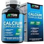 3 Months Supply - Calcium and Vitamin D - 180 Tablets - High Strength 1000mg Calcium Complex with Vitamin D3, Magnesium, Zinc and Vitamin C - Supports Bones - Osteo Supplement - Packaging May Vary