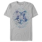 Warner Bros. Harry Potter Men's Hogwarts T-Shirt, Silver, Large