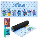 Disney Stitch Desk Mat Large Mouse Mat 80 x 36 cm Baby Yoda Desk Protector Mat PC Laptop Keyboard Stitch Gifts (Blue Stitch)