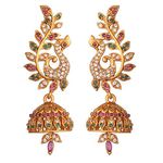 Tarinika Antique Gold Plated Anjana Earrings with Peacock Design - Indian Earrings for Women Perfect for Ethnic occasions | Traditional Earrings For Women | 1 Year Warranty*