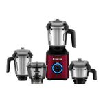 Atomberg Zenova Mixer Grinder | Unique Coarse Mode for Silbatta-like Texture | Intelligent BLDC Motor | Safety Features | 4 Jars including Chopper | Hands-Free Operation (Red Wine)