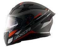 Axor Apex Turbine Full Face Helmet Dull Black Orange grey, Size:M(57-58 cm)