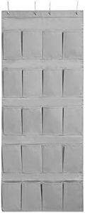 DormCo Hanging Over-The-Door Shoe Pockets - TUSK College Storage - Gray