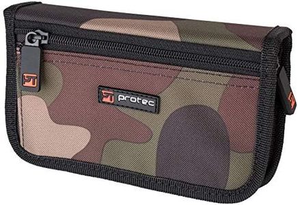 Protec Brass Mouthpiece Pouch with Zipper Closure, Small, Camouflage