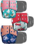 Kids Need Side Leakage Proof cloth diapers for babies high absorbent 3 reusable diaper 6 insert pad combo pack (5-18kg) washable diapers pocket liners cover adjustable freesize 84