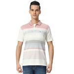 TAB91 Men's Polo Collar T-Shirt for Men | 100% Cotton | Polo Neck Striped Men's T-Shirt | Regular Fit Half Sleeve Solid Tshirt| Summer wear for Men TAB-Kappa-A-LT.RED-XL