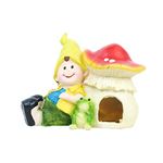 Wonderland Boy & Toad with Mushroom House(Gifting, Garden Decor, Home Decor)