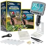 NATIONAL GEOGRAPHIC Digital Microscope for Kids – 40-Piece Handheld Microscope, Lightweight, Portable, Capture 1080p Photos & Video on Micro SD Card, Tilting 4.3-Inch LCD Screen, 800x Magnification