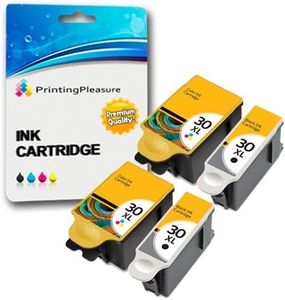 4 XL (2 Sets) Compatible Kodak 30XL Printer Ink Cartridges for Kodak ESP C100, C110, C115, C300, C310, C315, C330, C360, 1.2, 3.2, 3.2S, Office 2100, 2150, 2170 AIO, Hero 2.2, 3.1, 4.2, 5.1