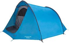 Vango Voyager 400 Tunnel Tent, Quick, Easy to Pitch 4 Man Tent Waterproof for Adventure Camping, River Blue