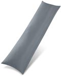 Utopia Bedding Bolster Pillow Pack of 1, (Double, 4Ft 6 Inch), Full Body Pillow, Soft Hollowfiber Filling, Long Pregnancy Pillow for Maternity Support and Side Sleeper (Grey)