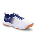 Nivia HY-Court 2.0 Badminton Shoes for Men | Unmatched Court Performance | Ideal for Padel and Pickleball | Non-Marking Shoes for Superior Grip | Unlock Your Full Potential | (White/Blue) | Size UK09