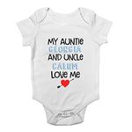 Shopagift Personalised My Uncle And Auntie Loves Me Baby Grow Vest Bodysuit