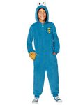 Spirit Halloween Sesame Street Kids Cookie Monster Jumpsuit Costume | Officially Licensed | One-Piece Outfit- Teen