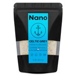 NANO Celtic Grey Sea Salt Organic, Coarse 82 MINERALS | 1 lb (454g) Resealable Bag | Additive & Microplastic Free, Low in Sodium | Perfect for Hydration, Cooking, Baking & Seasoning