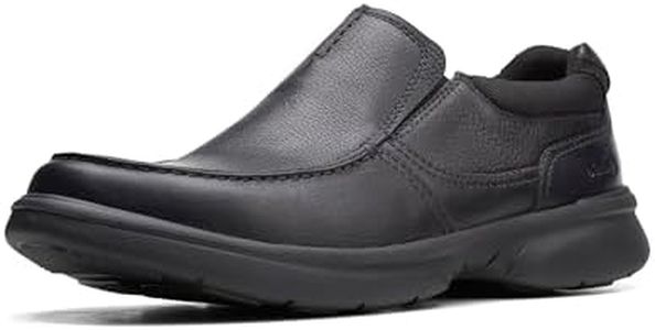 Clarks Bradley Free, Mocasín Hombre, Black Tumbled Leather, 45 EU Ancho