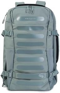Hedgren TRIP LARGE Travel Backpack – Expandable, Water-Repellent RPET, Carry-On with RFID Protection, Laptop & Clothing Compartments, Rain Cover & Smart Sleeve - 36.2 L (Grey-Green)
