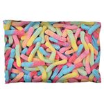 Halloween Sour Gummy Worms Pillow Case