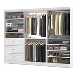 Bestar Versatile Closet Organizer, 108W, White