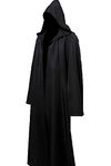 Joyshop Men & Kids Tunic Hooded Robe Halloween Cosplay Costume Robe Cloak Cape, Black, Medium