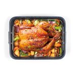 Russell Hobbs 34cm Roaster & Rack – Nightfall Stone Range, Easy-Clean Non-Stick Coating, Stainless Steel Rack, Carbon Steel Body, PFOA-Free Coating, Oven Safe up to 220°C