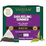 VAHDAM, Darjeeling Black Tea Bags (100 Count) High Caffeine, Non GMO, Gluten Free | Smooth & Sweet Tea With Distinguished Fruity Notes | Full Bodied