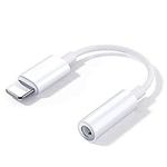 Apple MFi Certified iPhone Headphone Jack Adapter Lightning to 3.5mm Headphone Adapter Audio Aux Jack Adapter Dongle Earphone Cable Adaptor Compatible with iPhone 14 13 12 11 XR XS Max X 8 7 iPad