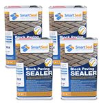 Smartseal Block Paving Sealer - Silk Finish – Wet Look Block Paving Sealer, Sand Hardener & Weed Inhibitor. Satin Finish Premium Block Paving Sealant for Block Paved Driveways & Patios (4 x 5 Litre)