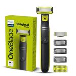 Philips OneBlade Turbo2X Face & Body Trim, Edge, Shave | Perfected for Skin Comfort | Dual Protech Tech | Suits all skin types & beard thickness, Wet & Dry Use | Electric Trimmer for Face and Private Parts QP 2824/10