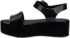 Melissa Mar Women's Sandals - Trendy & Comfortable Platform Sandals for Women, Wedge Sandals, Dressy Summer Sandals, Women's Jelly Shoes with Adjustable Ankle Strap, Jellies, Black, 10