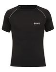 GYMIFIC Compression Swimming Tshirt Half Sleevs for Men (XX-Large, Black)